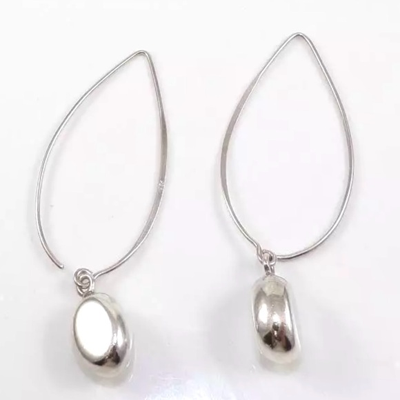 Silpada Vintage Sterling Silver larger sz drop silver bead threader earr… - Picture 9 of 10